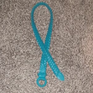 Belt Braided Turquoise Leather Belt Women's Large